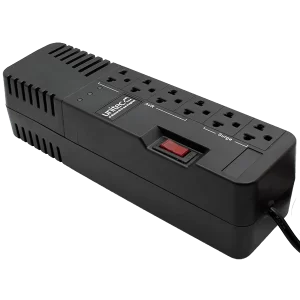 REGULADOR AUTOMÁTICO MULTITOMA VOLTAJE 990VA 6 TOMAS UNITEC