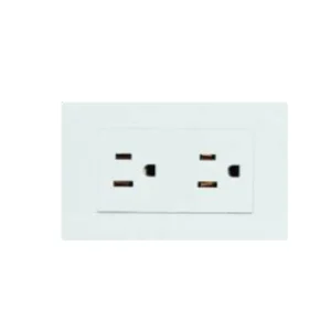 Toma Doble policarbonato unitec