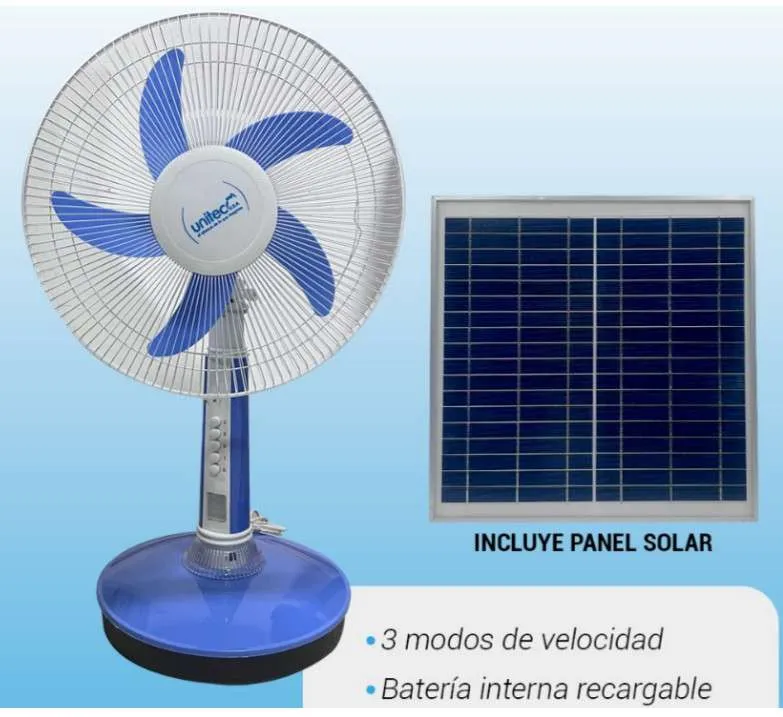 VENTILADOR SOLAR DE MESA UNITEC TW1213A