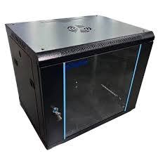 RACK GABINETE 9RU CON PUERTA DE VIDRIO